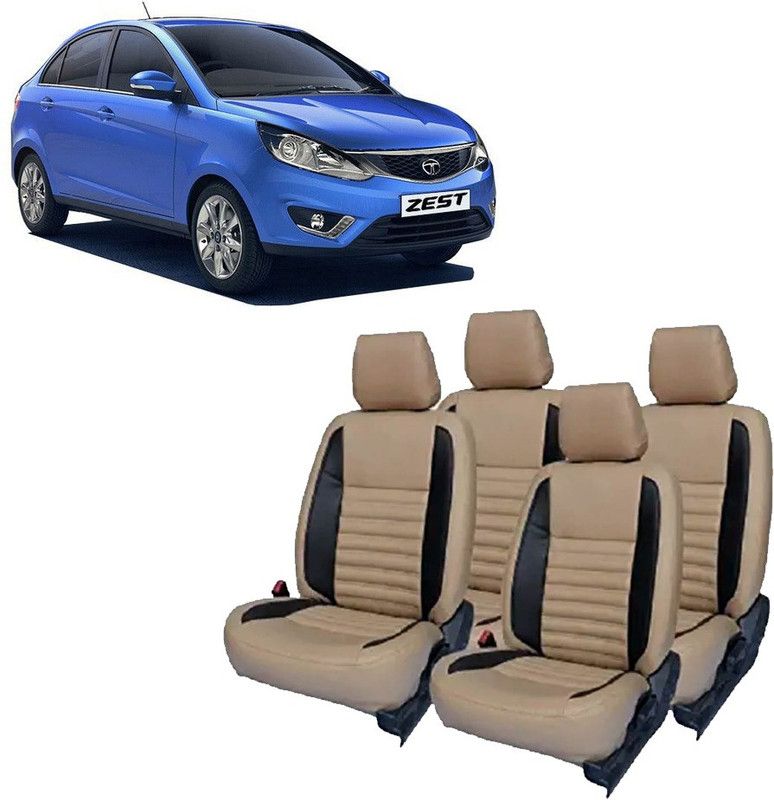 AutoSafe Leather Car Seat Cover For Tata Zest  (Detachable Head Rest, Mono Back Seat, 5 Seater, 2 Back Seat Head Rests)