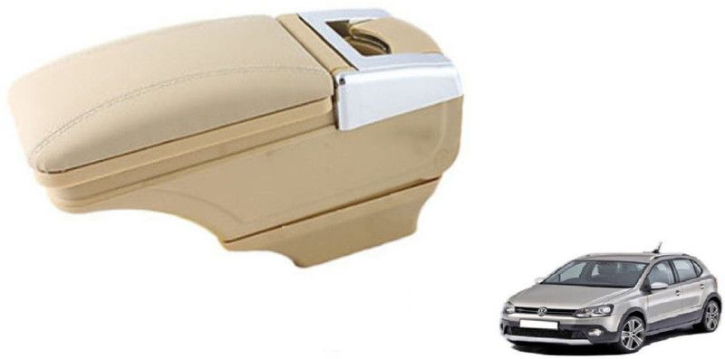Auto Oprema Centre Car Armrest Beige Color Aar-213 Car Armrest  (Volkswagen, Polo Cross)