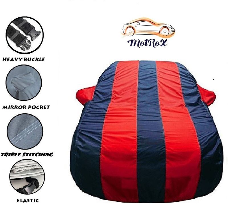 MoTRoX Car Cover For Fiat Up (With Mirror Pockets)  (Red, Blue)