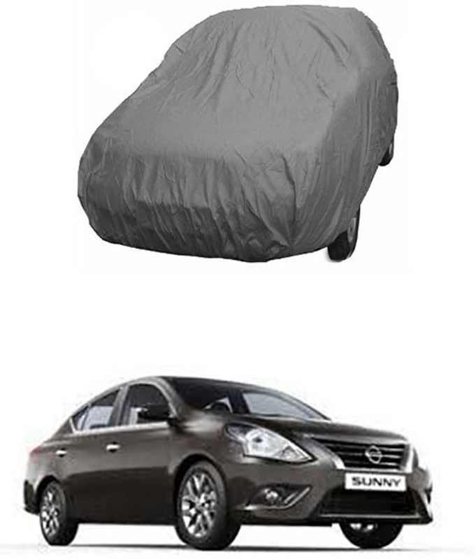 ENTIRELY ELITE Car Cover For Nissan Sunny (With Mirror Pockets)  (Grey)
