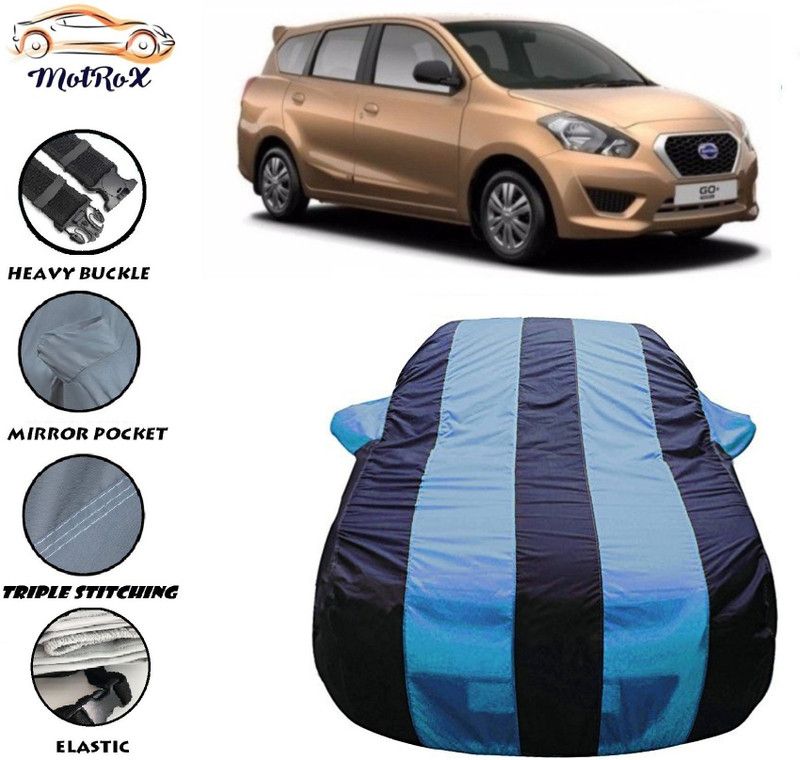 MoTRoX Car Cover For Nissan Go+ (With Mirror Pockets)  (Blue, Blue)