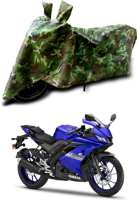 SEBOMGO Waterproof Two Wheeler Cover for Yamaha  (Green, Multicolor)