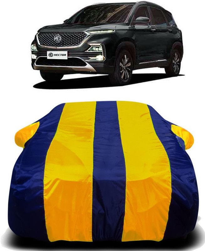 AUTOGARH Car Cover For MG Hector (With Mirror Pockets)  (Yellow, Blue)