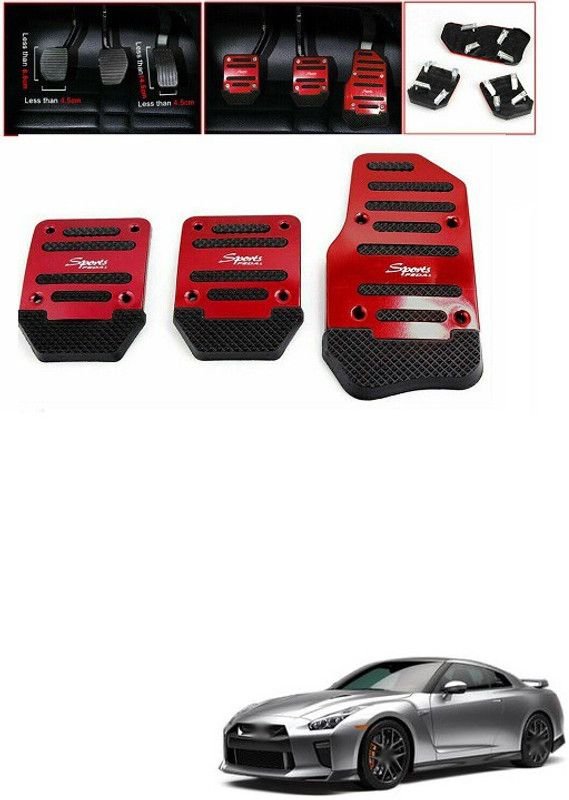 PRTEK CAR 3pcs Nonslip Car Pedal Pads Auto Sports Gas Fuel Petrol Clutch Brake Pad Cover Foot Pedals Rest Plate Kits For MT(Manual Transmission) A181 Car Pedal