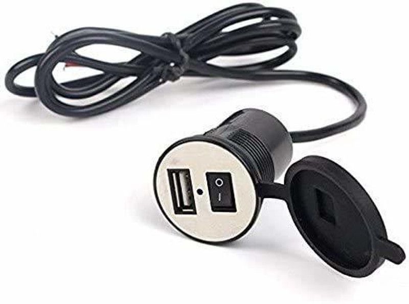 carempire USB Waterproof Mobile Charger 2.1A for Scooty, Bike Motorcycle 5 A Bike Mobile Charger