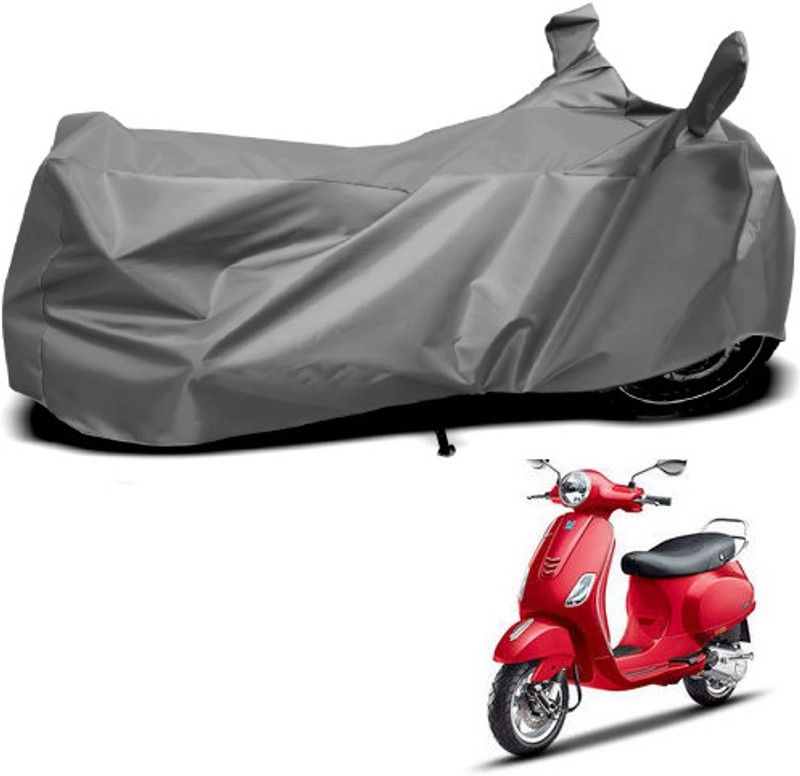 THE REAL ARV Waterproof Two Wheeler Cover for Piaggio  (Vespa VXL, Grey)