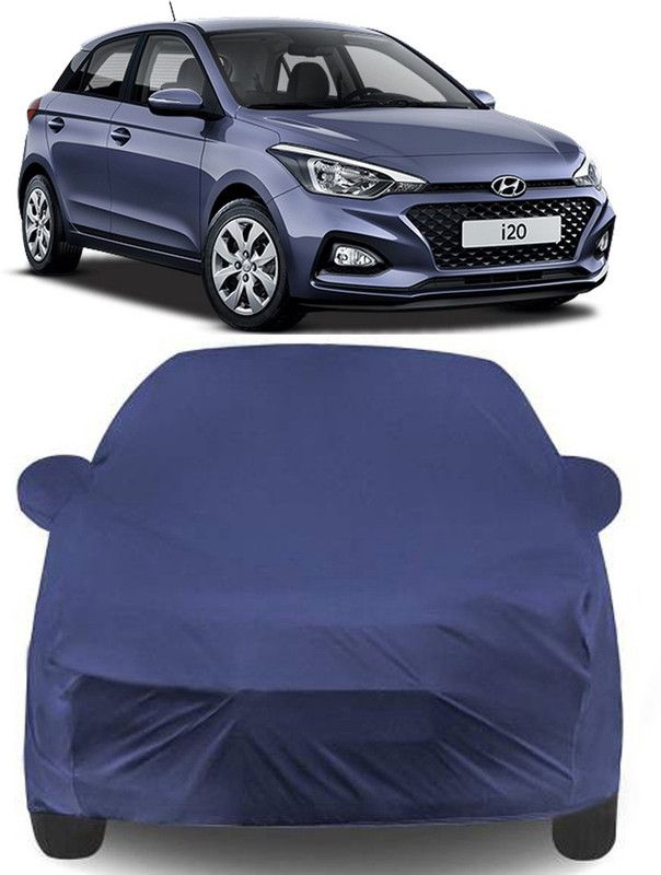 AutoBurn Car Cover For Hyundai i20 (With Mirror Pockets)  (Blue)