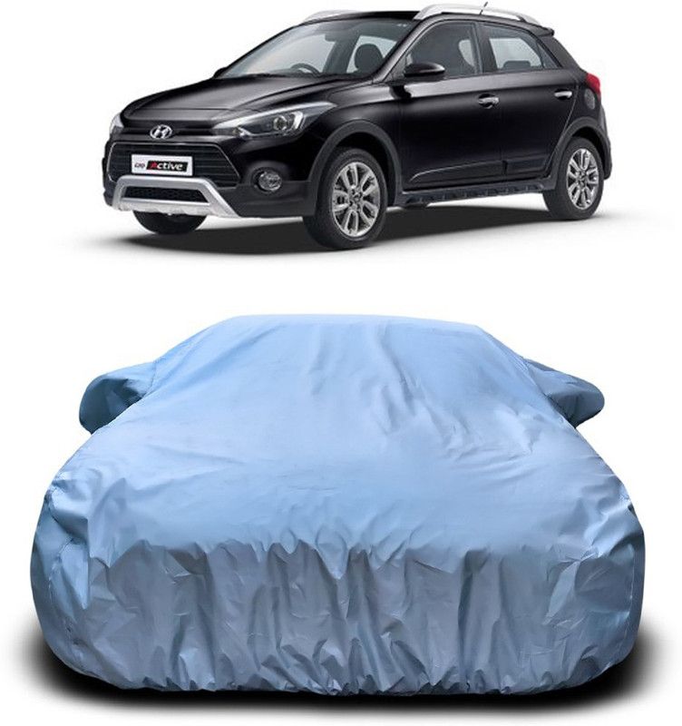 Genipap Car Cover For Hyundai i20 Active (With Mirror Pockets)  (Silver)