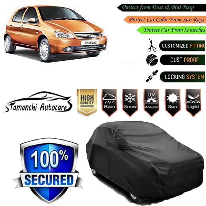 Tamanchi Autocare Car Cover For Tata Indica  (Black)