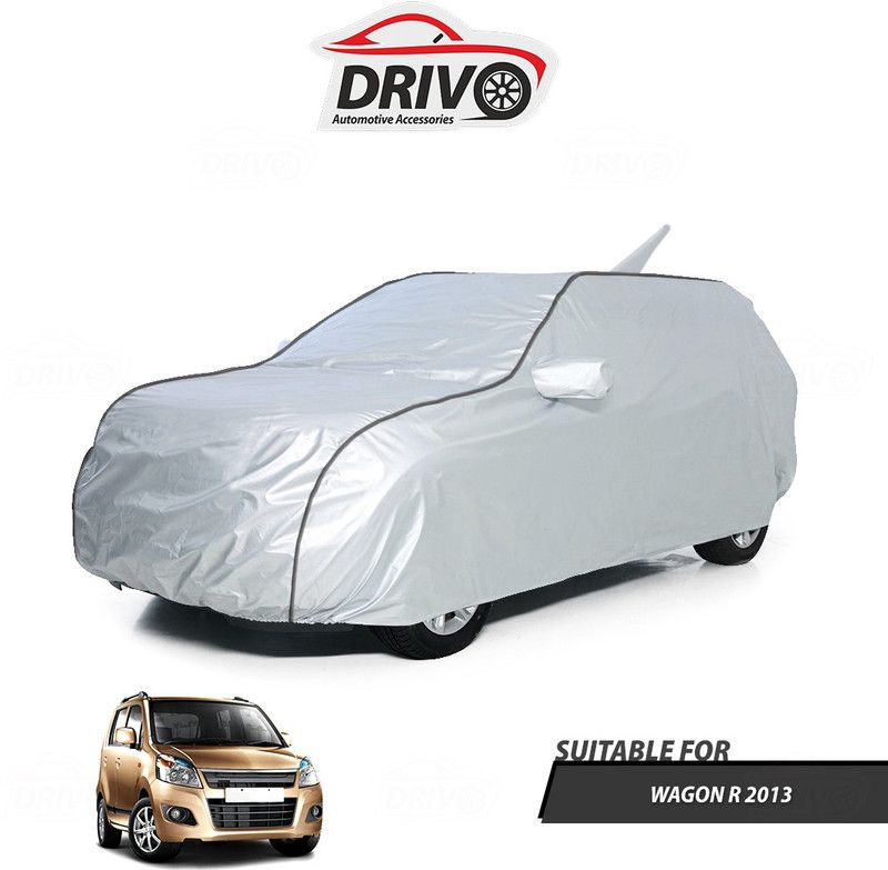 Drivo Car Cover For Maruti Wagon R EV (With Mirror Pockets)  (Silver)