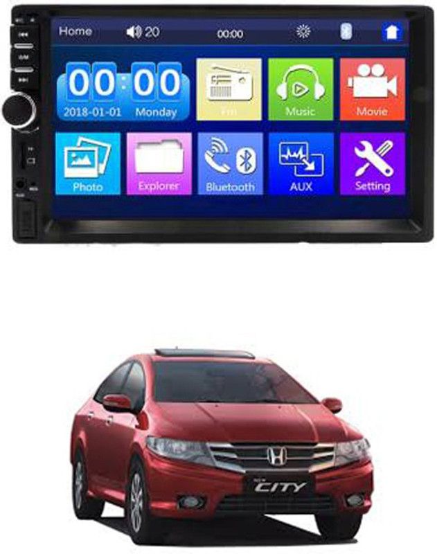 AYW 7 INCH Double Din Car Screen Stereo Media Player Audio Video Touch Screen Stereo Full HD with MP3/MP4/MP5/USB/FM Player/WiFi/Bluetooth & Mirror Link For Honda City ivtec Car Stereo  (Double Din)