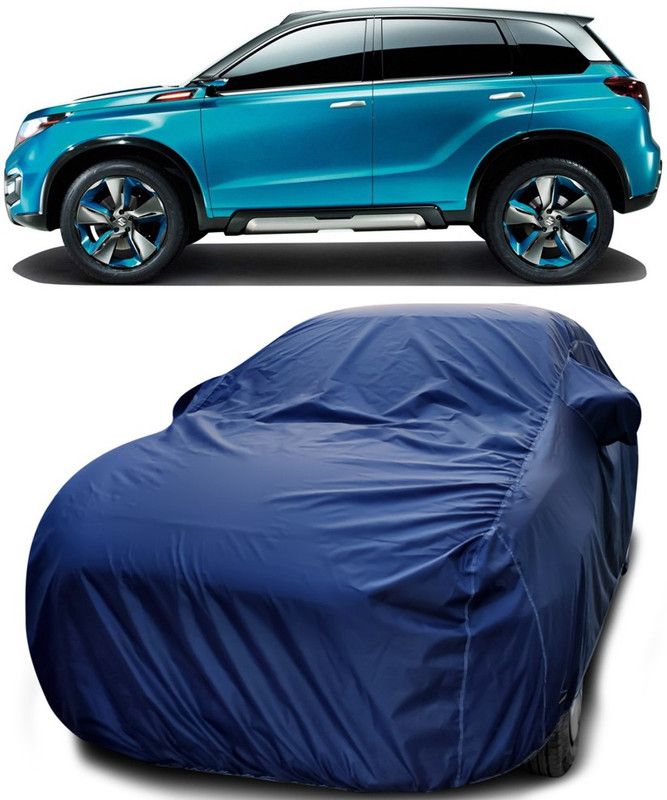 Genipap Car Cover For Maruti Suzuki Vitara Brezza Facelift (With Mirror Pockets)  (Blue)