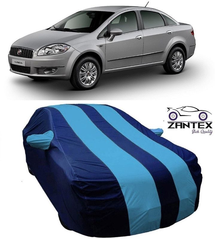 ZANTEX Car Cover For Fiat Linea Classic (With Mirror Pockets)  (Blue)