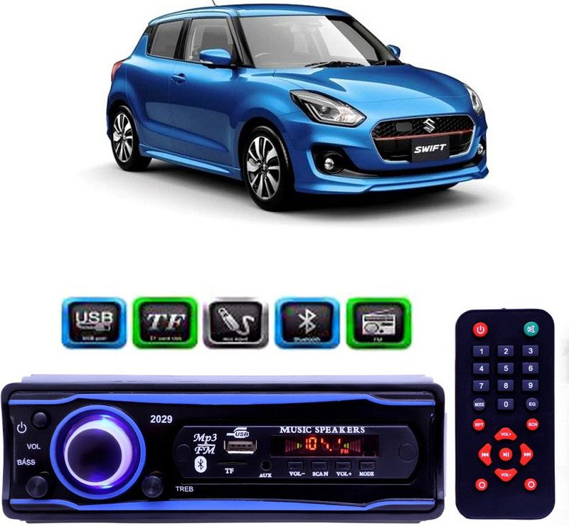 Genipap STEREO-999 BLUETOOTH/USB/SD/AUX/FM/MP3 (BLUE & Black)-344 Car Stereo  (Single Din)
