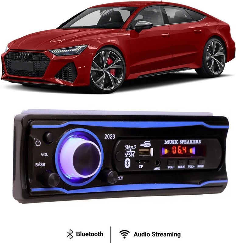 Purpleheart Blue Stereo-999 BLUETOOTH/USB/SD/AUX/FM/MP3 (BLUE & Black)P-025 Car Stereo  (Single Din)