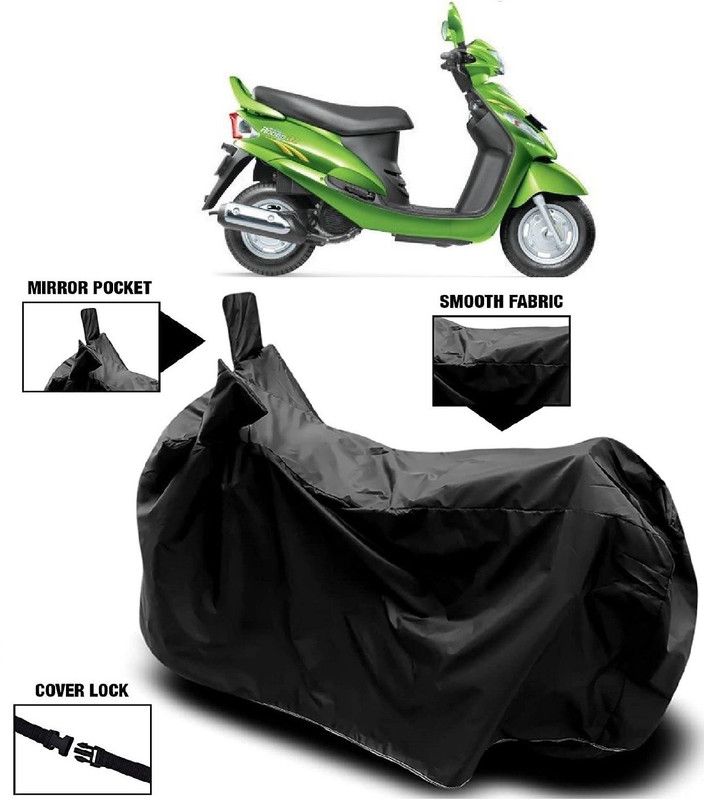 AutoFave Two Wheeler Cover for Mahindra  (Rodeo RZ, Black)