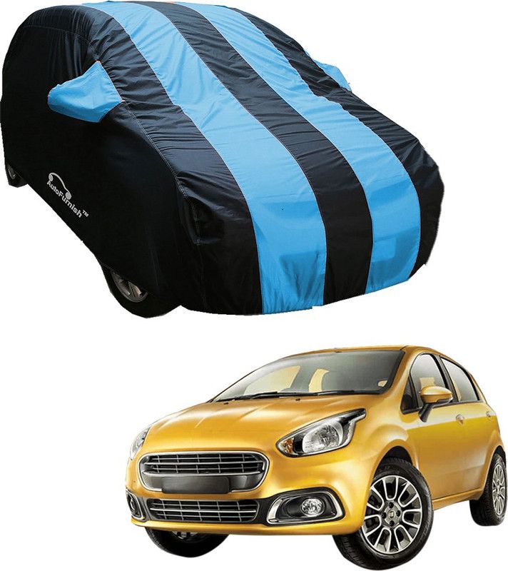 AutoFurnish Car Cover For Fiat Punto Evo (With Mirror Pockets)  (Blue, For 2007, 2008, 2009, 2010, 2011, 2012, 2013, 2014 Models)