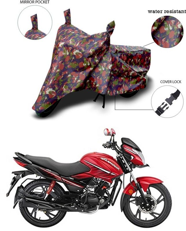 Rhtdmm Waterproof Two Wheeler Cover for Hero  (Glamour i3s, Multicolor)
