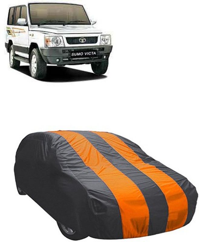 Kuchipudi Car Cover For Tata Sumo Victa (Without Mirror Pockets)  (Grey, Orange, For 2005, 2006, 2007, 2008, 2009, 2010, 2011, 2012, 2013, 2014, 2015, 2016, 2017, 2018, 2019, NA Models)