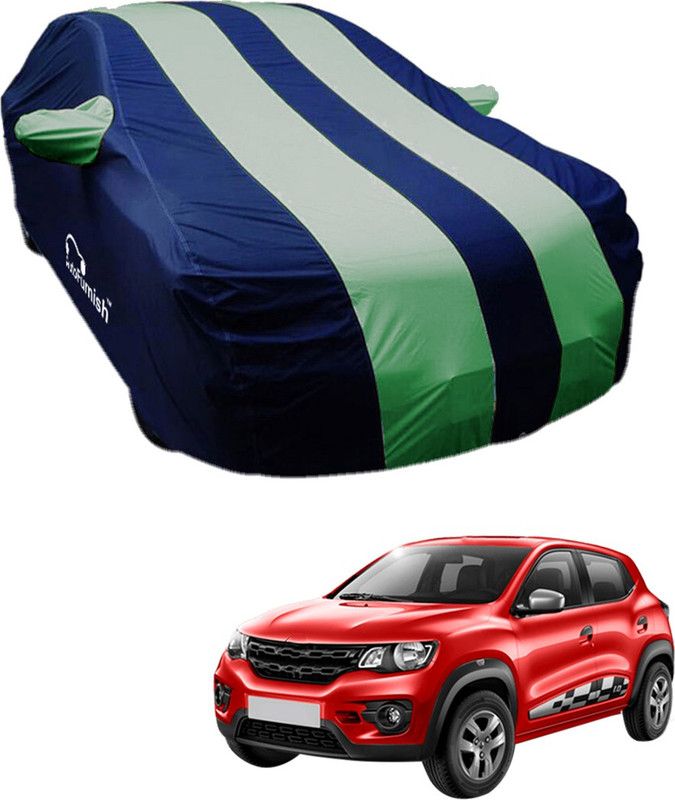 AutoFurnish Car Cover For Renault Kwid (With Mirror Pockets)  (Blue, Green)
