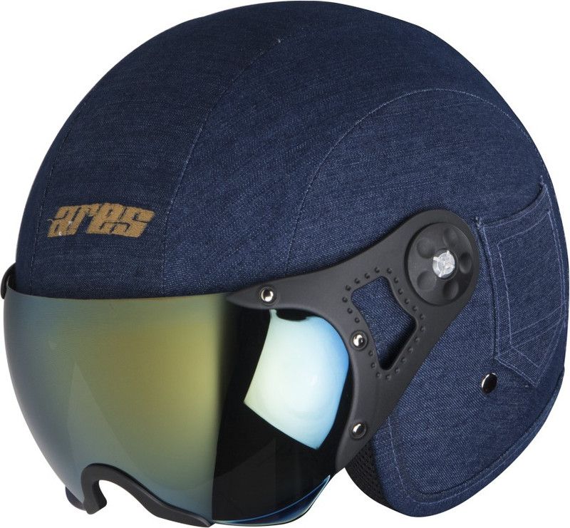 Steelbird Ares A-5 Admiral-G1 Motorbike Helmet  (Crome Gold)