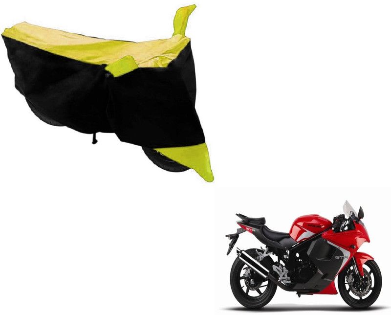 MOCKHE Two Wheeler Cover for Hyosung  (GT250R, Black, Yellow)