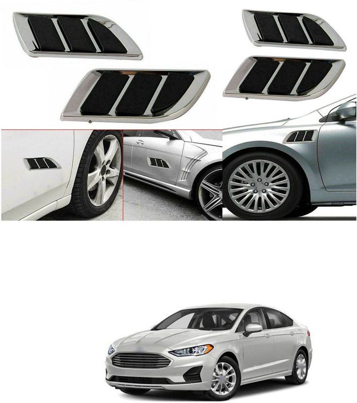 PECUNIA Car Hood Vent Exterior Side Scoop Hood Cover,Exterior Hood Air Vent Trim 59 Matte, Glossy Ford Fusion Side Garnish