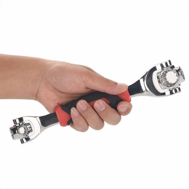 KOTHIA Multi-Function Socket Wrench, 48 Tools In One with 360 Degree Rotating Head 125 Teeth Sprocket  (Universal For Bike, Universal For Car Universal For Car, Universal For Bike Pack of 1)
