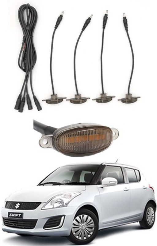 RKPSP 4 LED Front Grill Led Lights Amber Lights DRL For Swift-Maruti Suzuki-2010 Parking Light Car, Van LED for Maruti Suzuki (12 V, 12 W)  (Swift, Pack of 4)