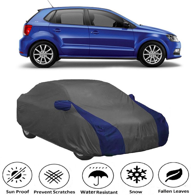 AUTOGARH Car Cover For Volkswagen Polo GT (With Mirror Pockets)  (Grey, Blue)