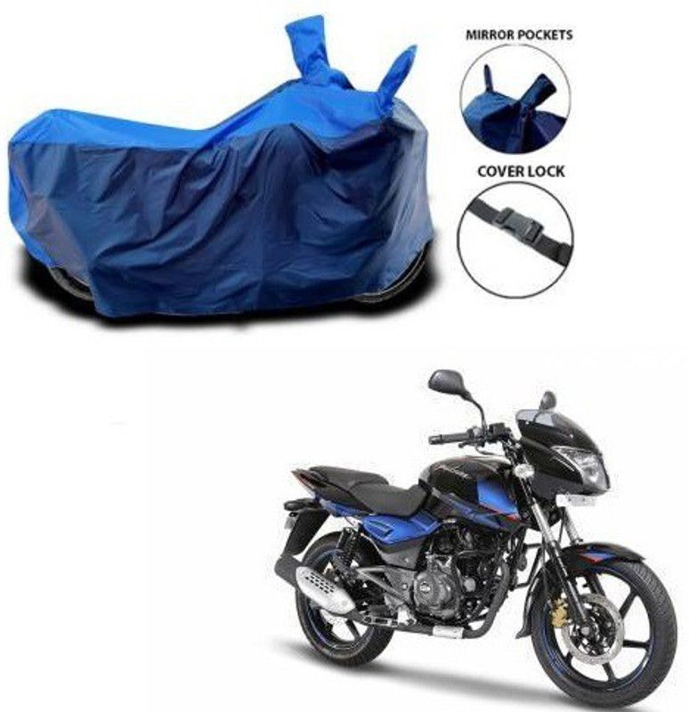 Rhtdmm Two Wheeler Cover for Bajaj  (Pulsar 150 DTS-i, Blue, Blue)