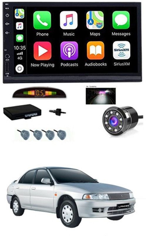 MATIES 7 INCH Full Double Din Car Screen Stereo Media Player Audio Video Touch Screen Stereo Full HD with MP3/MP4/MP5/USB/FM Player/WiFi/Bluetooth & Mirror Link with Back Rear Camera & Silver Sensor For Lancer Car Stereo  (Double Din)