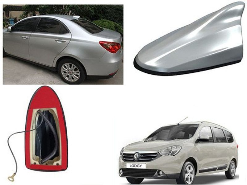 EXCHANGE CARTRENDING Antena-Slvr-Renault Kwid Shark Fin Roof top Signal Receiver AM/FM Antenna for Renault Pulse Whip Vehicle Antenna
