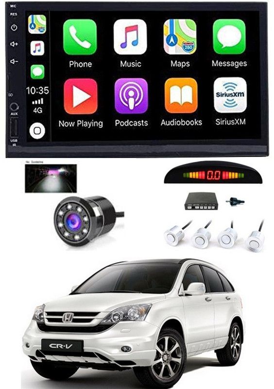 AYW 7 INCH Full Double Din Car Screen Stereo Media Player Audio Video Touch Screen Stereo Full HD with MP3/MP4/MP5/USB/FM Player/WiFi/Bluetooth & Mirror Link with Back Rear Camera & White Sensor For Old CRV Car Stereo  (Double Din)