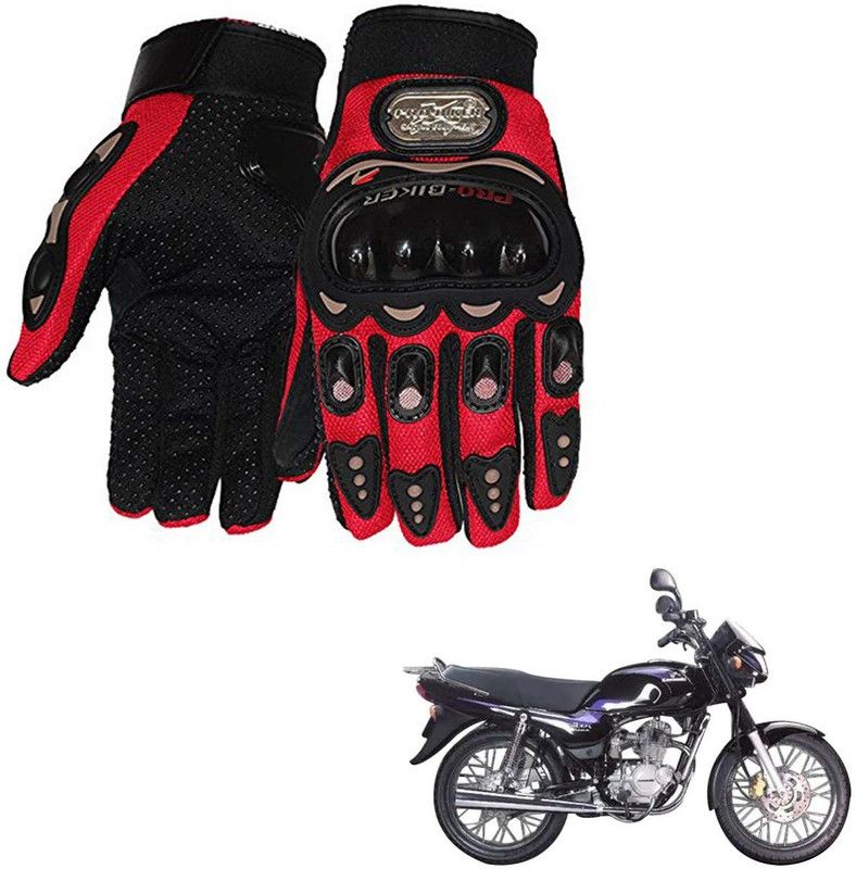 AuTO ADDiCT PRO BIKER GLOVES RED FOR BAJAJ Caliber Riding Gloves  (Red)