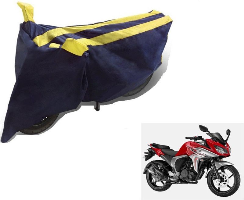 SMART BUYY Two Wheeler Cover for Yamaha  (Fazer, Black, Yellow)