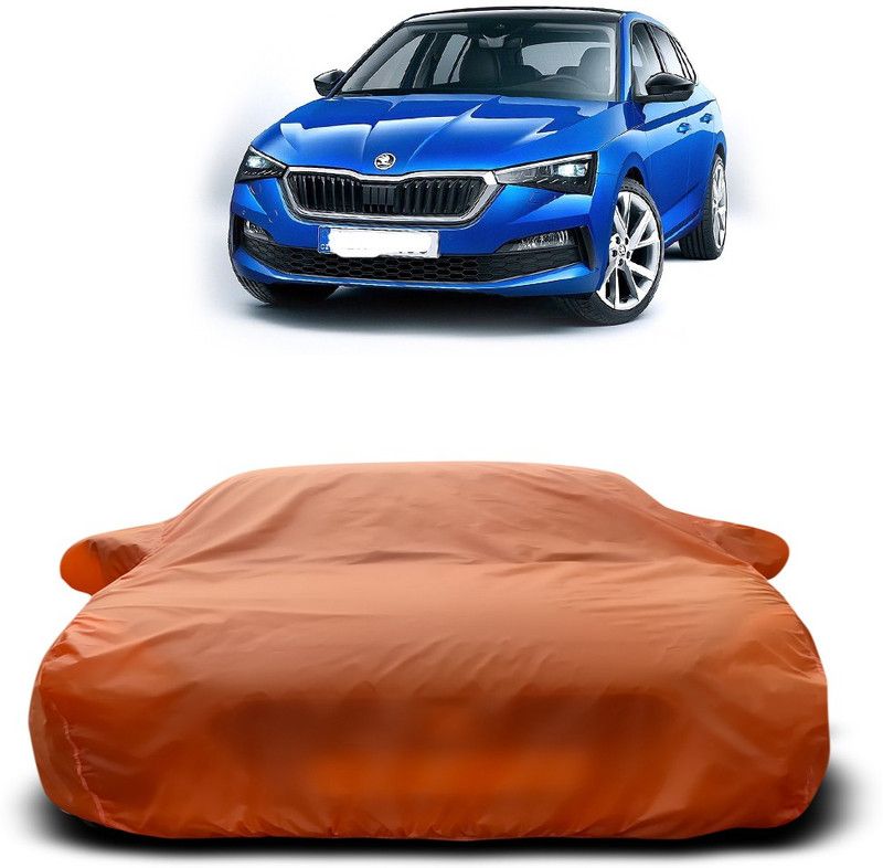 Ascension Car Cover For Skoda Fabia (With Mirror Pockets)  (Orange)