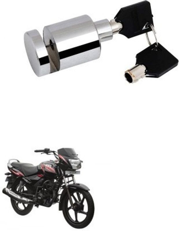 AS TRADERS Heavy Duty Disc Brake Lock Stainless Steel 7mm Pin for TVS Star City Heavy Duty Disc Brake Lock Stainless Steel 7mm Pin for TVS Star City Disc Lock  (Silver)