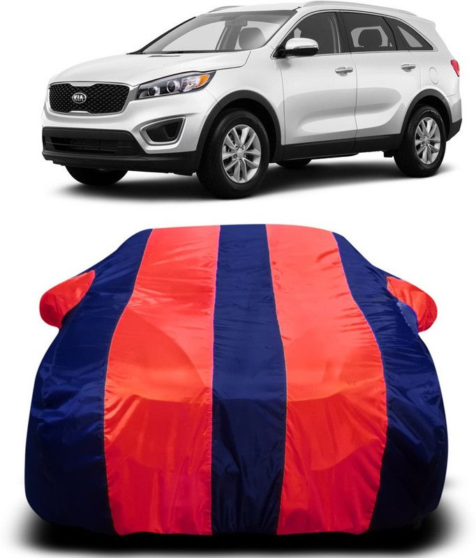 AUTOGARH Car Cover For Kia Sorento (With Mirror Pockets)  (Red, Blue)