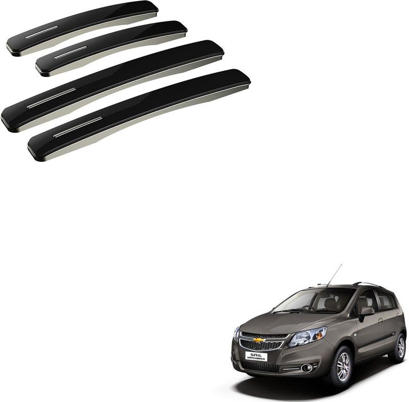 SEMAPHORE Stainless Steel, Plastic Car Door Guard  (Black, Pack of 4, Chevrolet, Sail Hatchback)