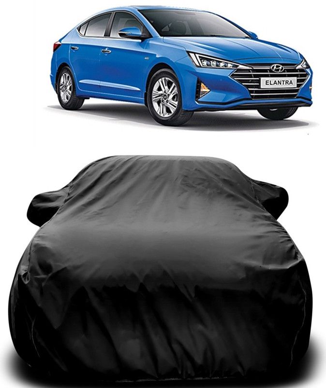 AUTOGARH Car Cover For Hyundai Elantra (With Mirror Pockets)  (Black)