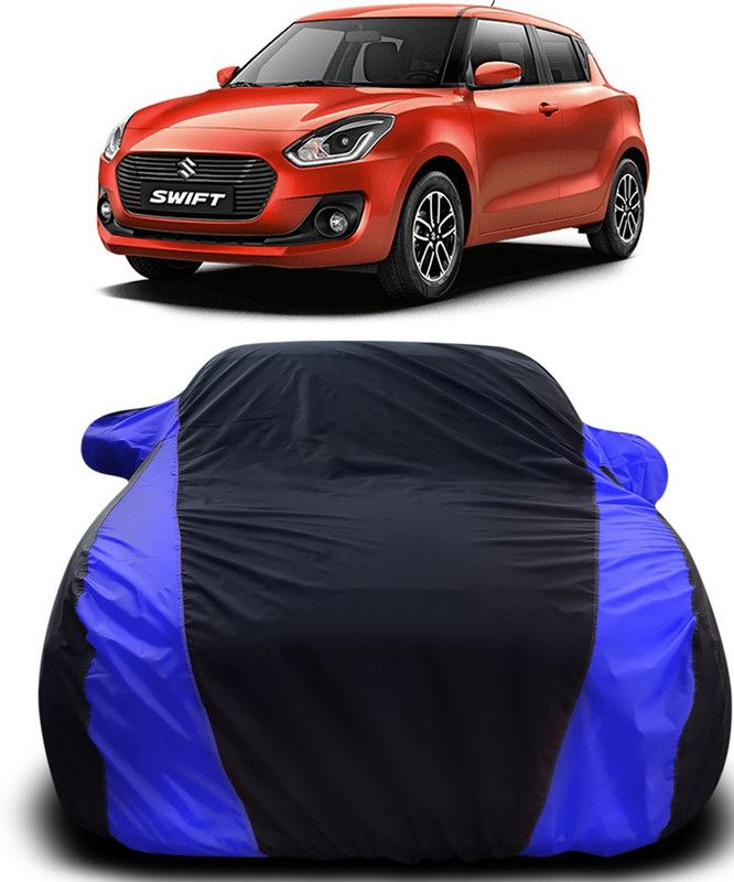 Dvis Car Cover For Maruti Suzuki Swift (With Mirror Pockets)  (Black, Blue)