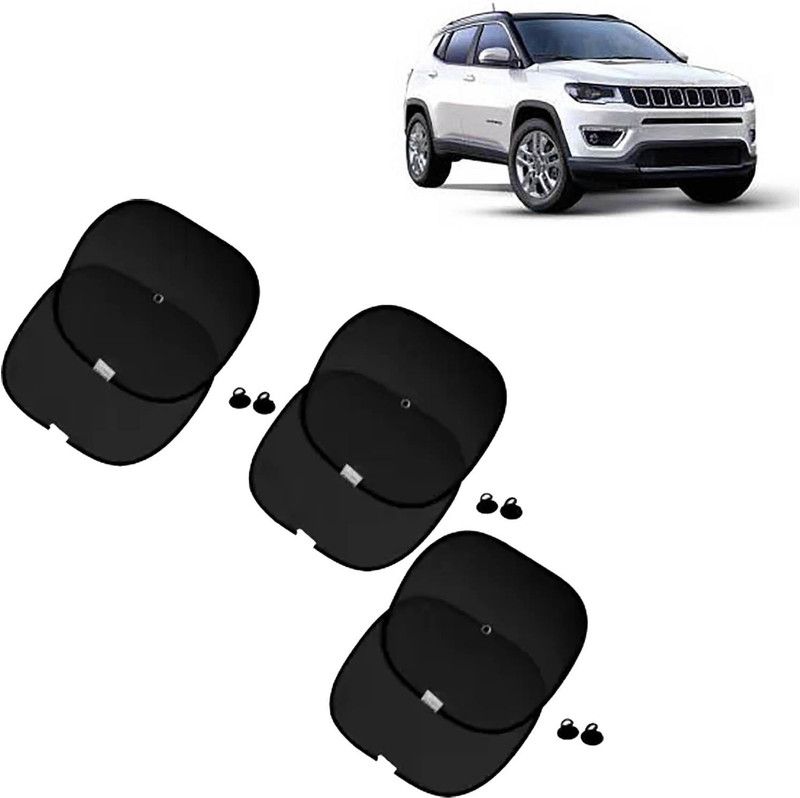 aksmit Side Window Sun Shade For Jeep Compass  (Black)