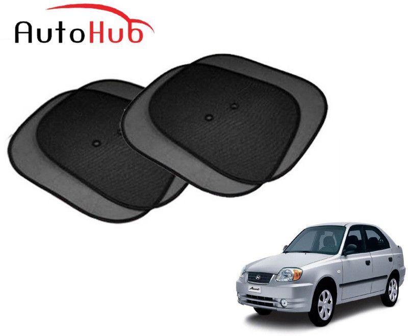 Auto Hub Side Window Sun Shade For Hyundai Accent  (Black)