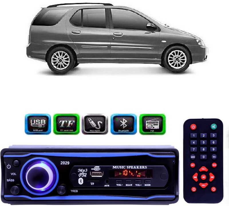 Genipap STEREO-999 BLUETOOTH/USB/SD/AUX/FM/MP3 (BLUE & Black)-527 Car Stereo  (Single Din)