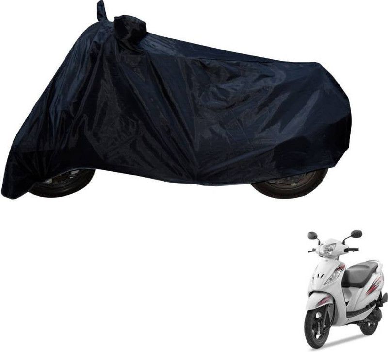 THE REAL ARV Two Wheeler Cover for TVS  (Wego, Black)