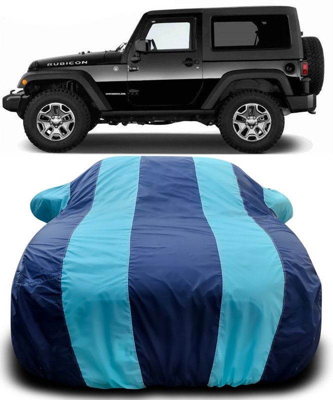 Genipap Car Cover For Mahindra Thar (With Mirror Pockets)  (Blue, Blue)