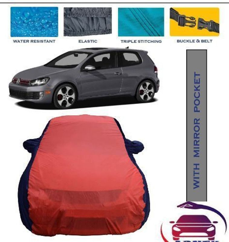 APNEK Car Cover For Volkswagen GTI (With Mirror Pockets)  (Red, Blue)