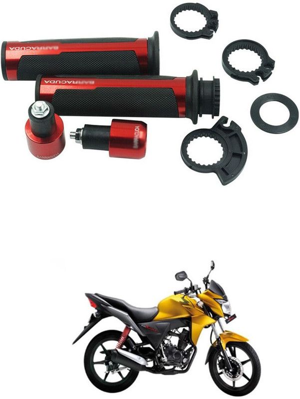 PECUNIA Metal Handle Grip Handlebar Ends with Aluminium Insert 31 Handle Bar Grip For Honda CB Twister  (Pack of 2)