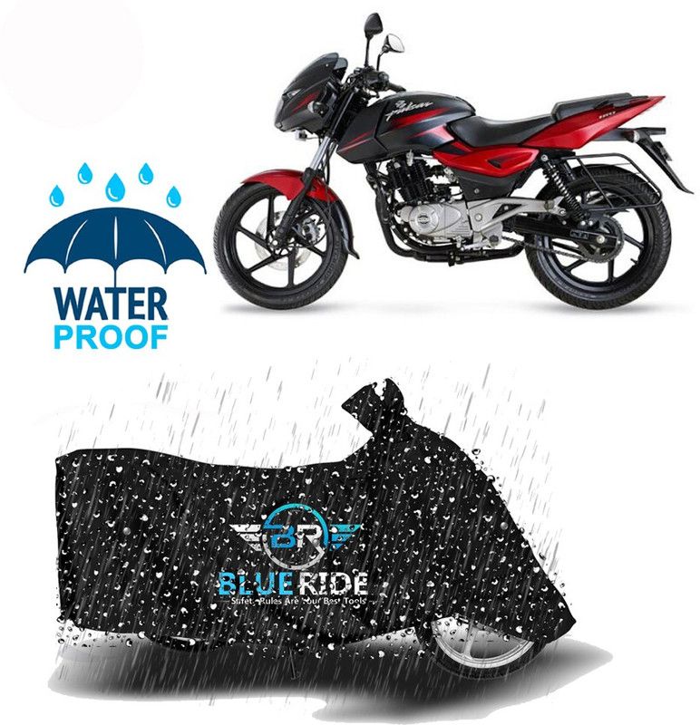 BLUERIDE Two Wheeler Cover for Bajaj  (Pulsar 150 DTS-i, Black)